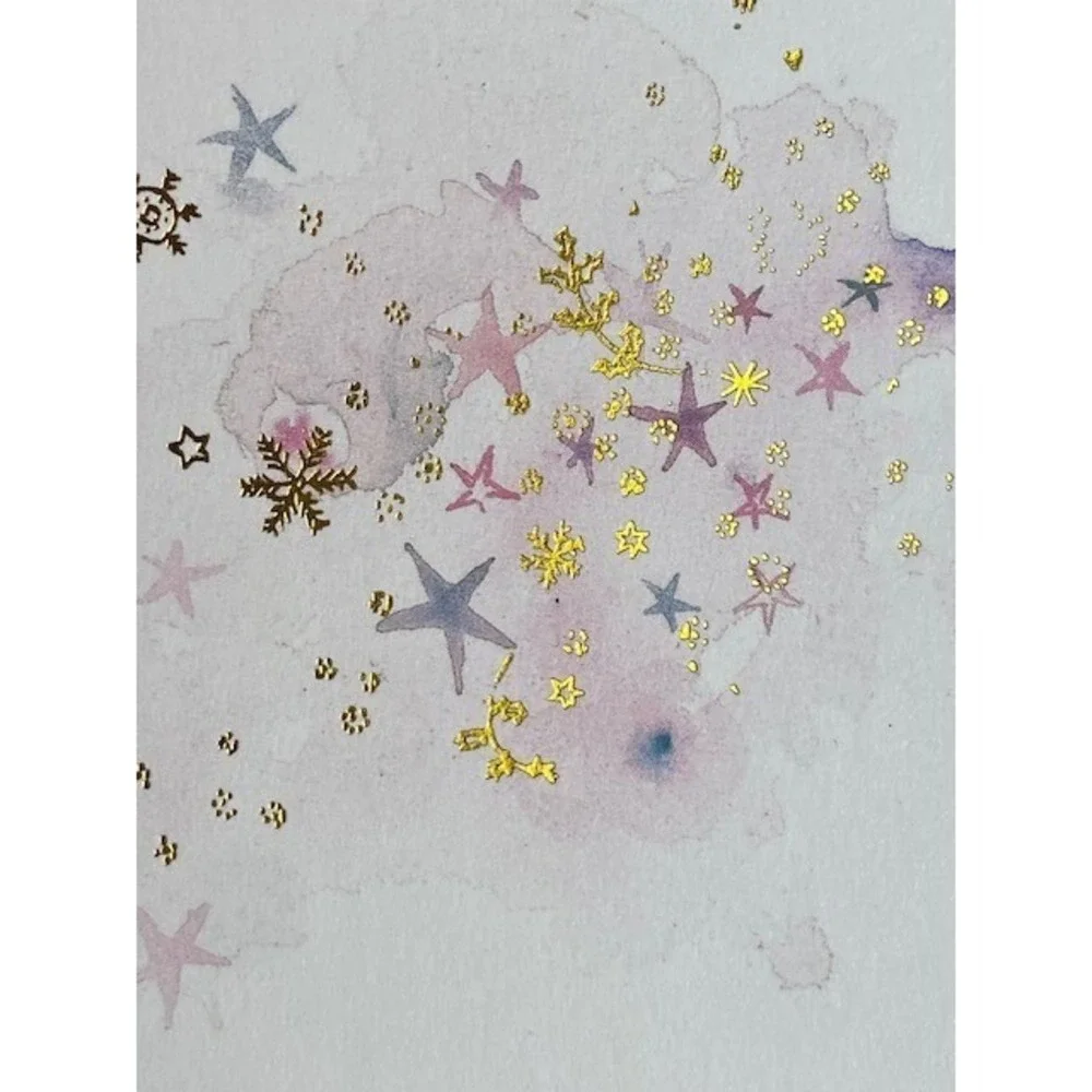 Peter Pauper Press Christmas Cards Angel Watercolor Gold Foil Boxed Set 16ct